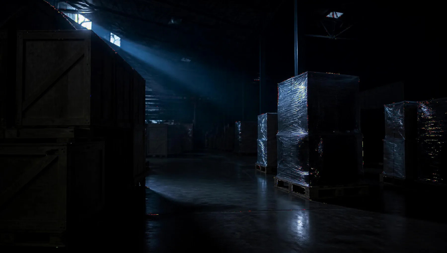 Freight being loaded for international hardware delivery